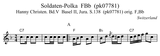 Soldaten-Polka  FBb  (pk07781) - staff notation