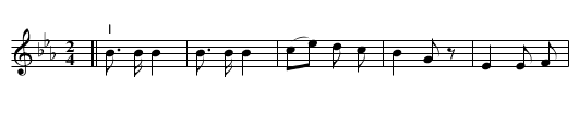 Soldier Boy - staff notation