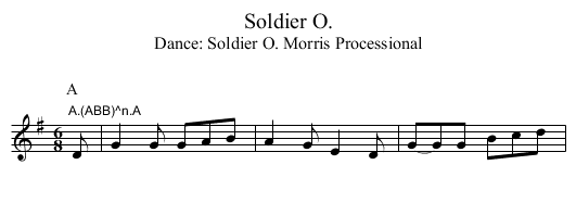 Soldier O. - staff notation