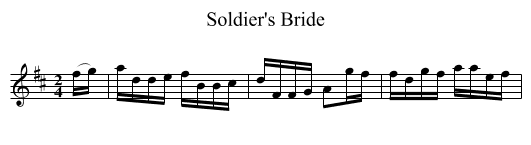 Soldier's Bride - staff notation