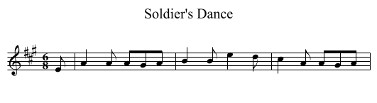 Soldier's Dance - staff notation