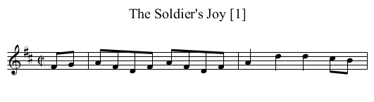 Soldier's Joy [1], The - staff notation