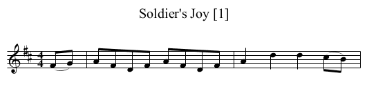 Soldier's Joy [1] - staff notation