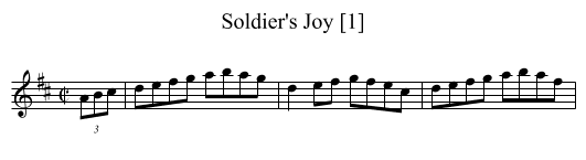 Soldier's Joy [1] - staff notation