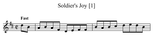 Soldier's Joy [1] - staff notation