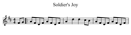 Soldier's Joy - staff notation