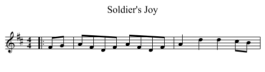 Soldier's Joy - staff notation