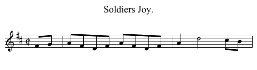 Soldiers Joy. - staff notation