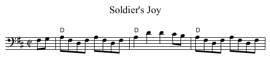 Soldier's Joy - staff notation