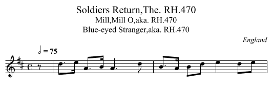 Soldiers Return,The. RH.470 - staff notation