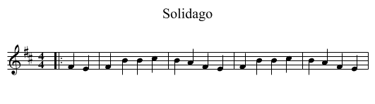 Solidago - staff notation