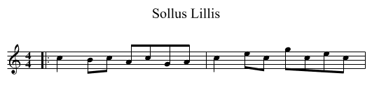 Sollus Lillis - staff notation