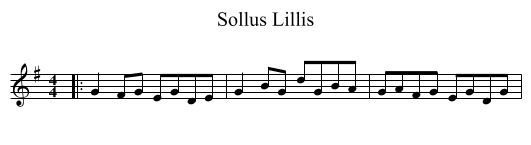 Sollus Lillis - staff notation