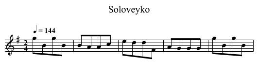 Soloveyko - staff notation