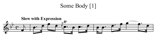 Some Body [1] - staff notation