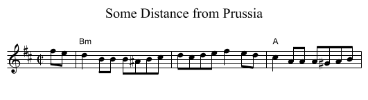 Some Distance from Prussia - staff notation