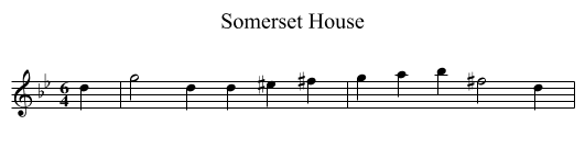 Somerset House - staff notation