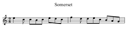 Somerset - staff notation