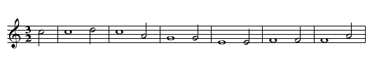 Sommergewinn - staff notation