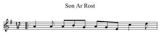 Son Ar Rost - staff notation
