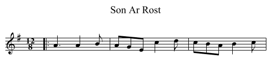 Son Ar Rost - staff notation