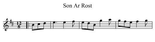 Son Ar Rost - staff notation