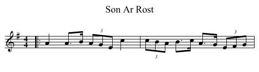 Son Ar Rost - staff notation