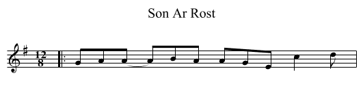 Son Ar Rost - staff notation