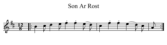 Son Ar Rost - staff notation