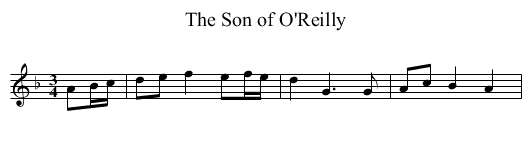 Son of O'Reilly, The - staff notation