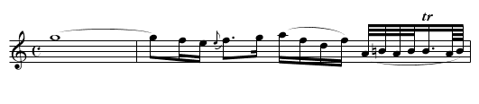 Sonata I - staff notation