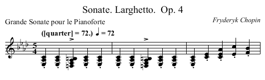 Sonate. Larghetto.	 Op. 4 - staff notation