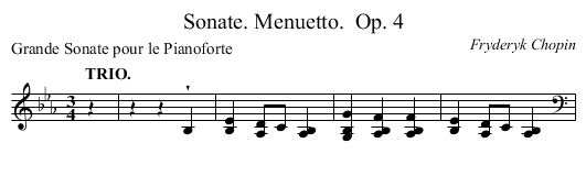 Sonate. Menuetto.	 Op. 4 - staff notation