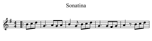 Sonatina - staff notation