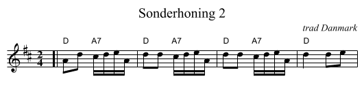 S&oslash;nderhoning 2 - staff notation
