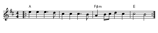 S&oslash;nderhoning - staff notation