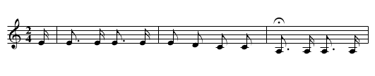 Song as the Boys Flew Away - staff notation