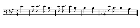 Song at Sunrise - staff notation