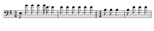 Song Concerning a Message from Washington - staff notation