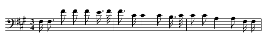 Song Concerning Fierce Face - staff notation