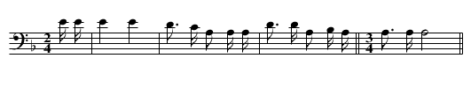 Song Concerning War Paint - staff notation