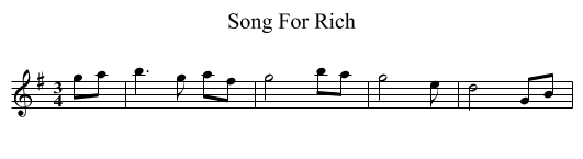 Song For Rich - staff notation