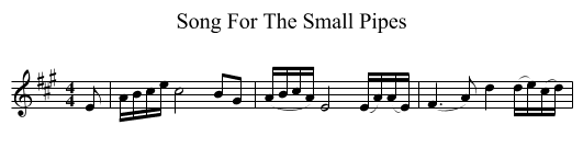 Song For The Small Pipes - staff notation
