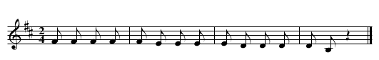 Song of Little Girl's Play (b) - staff notation