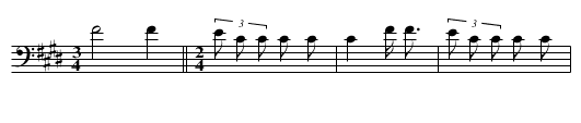 Song of the Buffalo Hunt (b) - staff notation