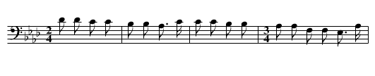 Song of the deer (b) - staff notation