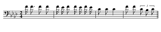 Song of the Famine - staff notation