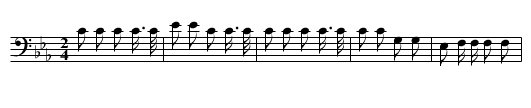Song of the Grass Dance (e) - staff notation