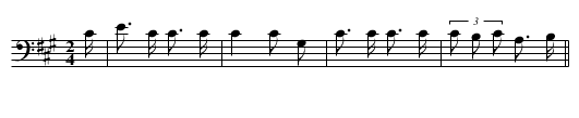 Song of the Old Wolf - staff notation