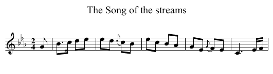 Song of the streams, The - staff notation